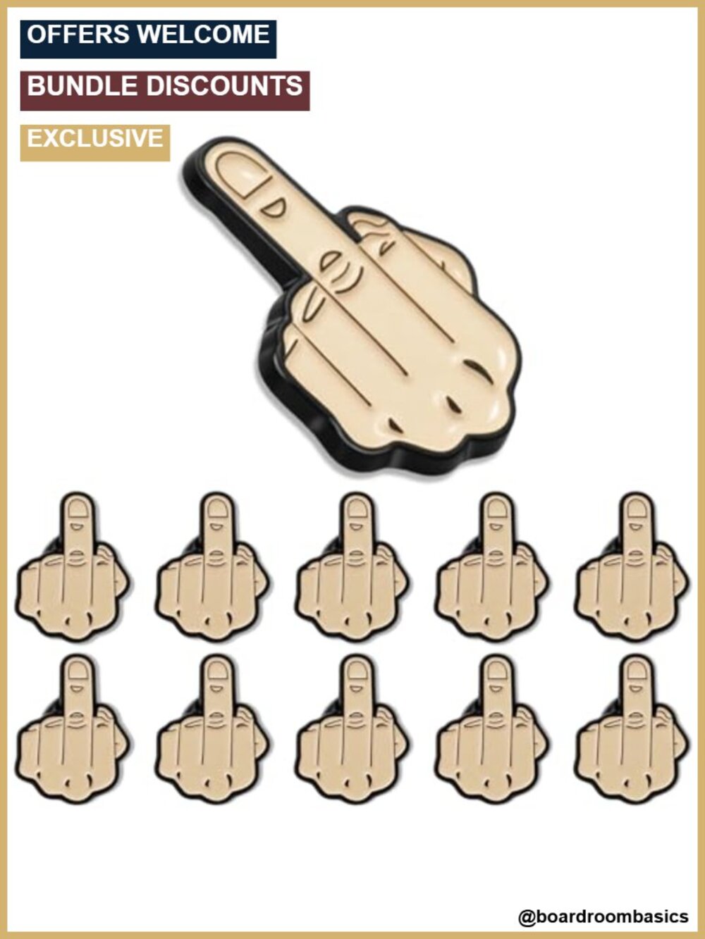 Middle Finger Lapel Pin Enamel Brooch Unisex Sarcastic Accessory